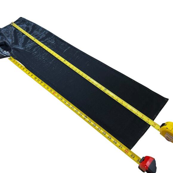 White Fox Silver Sequin Pants Back Zipper Stretch Large Shiny Holiday Maximalism - Picture 8 of 9